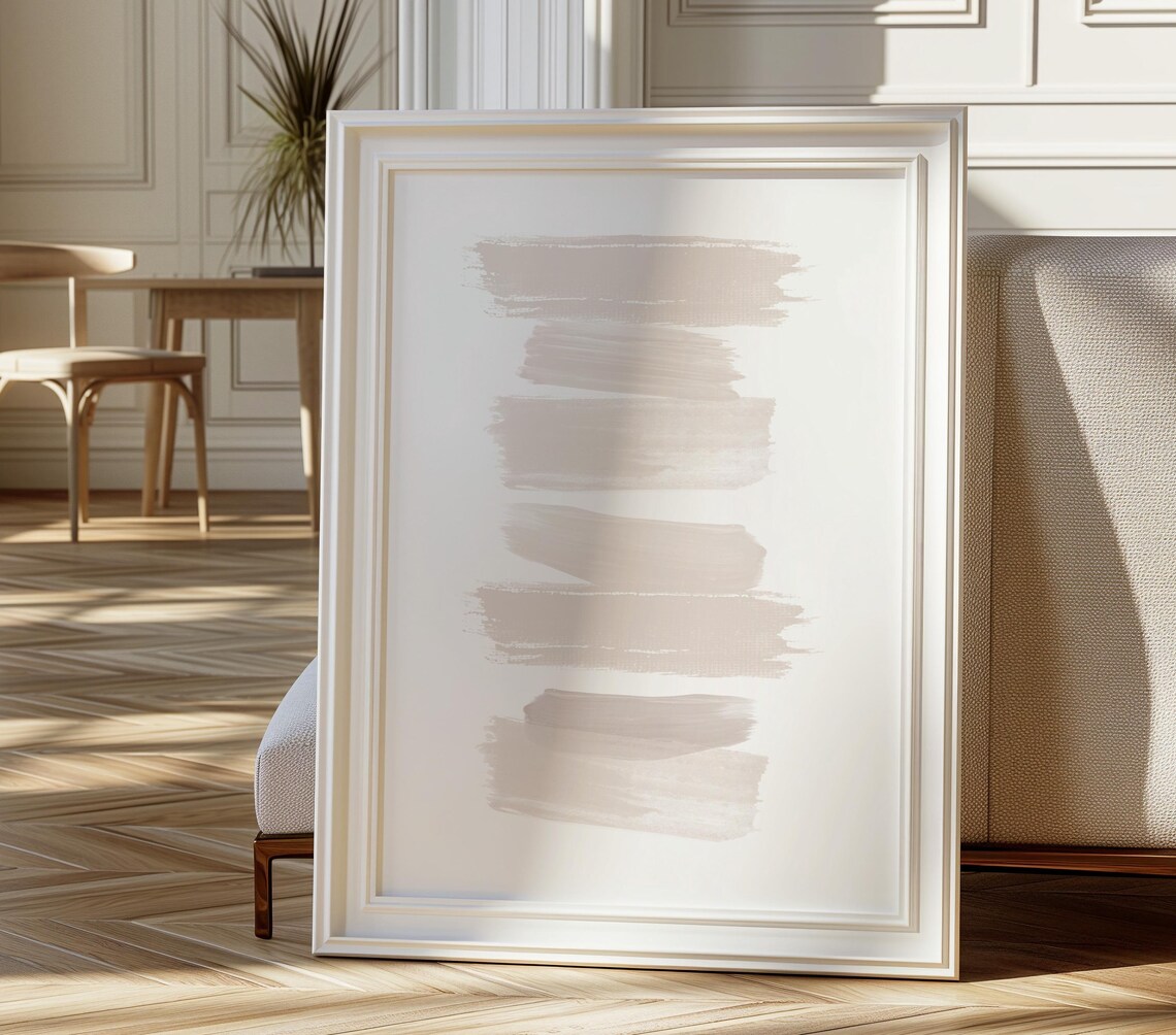 Minimalist Abstract Brush Stroke Art, Modern Abstract