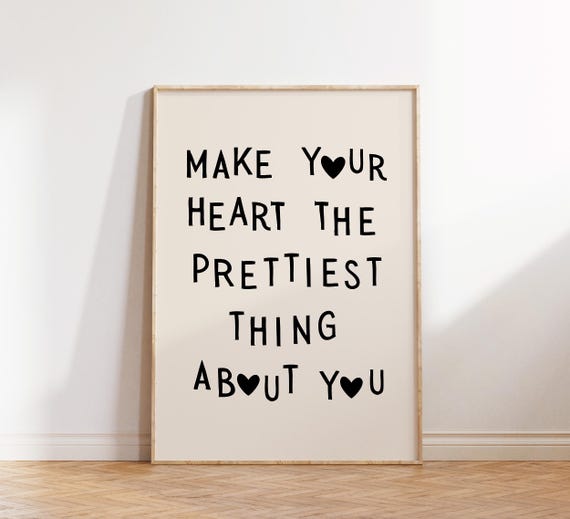 Cute Love Quote Wall Art Minimalist Poster Living Room Decor Print Girly Dorm