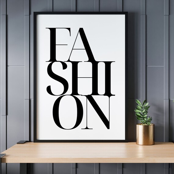 Fashion Typography Oversized Black Serif Minimalist Style Poster