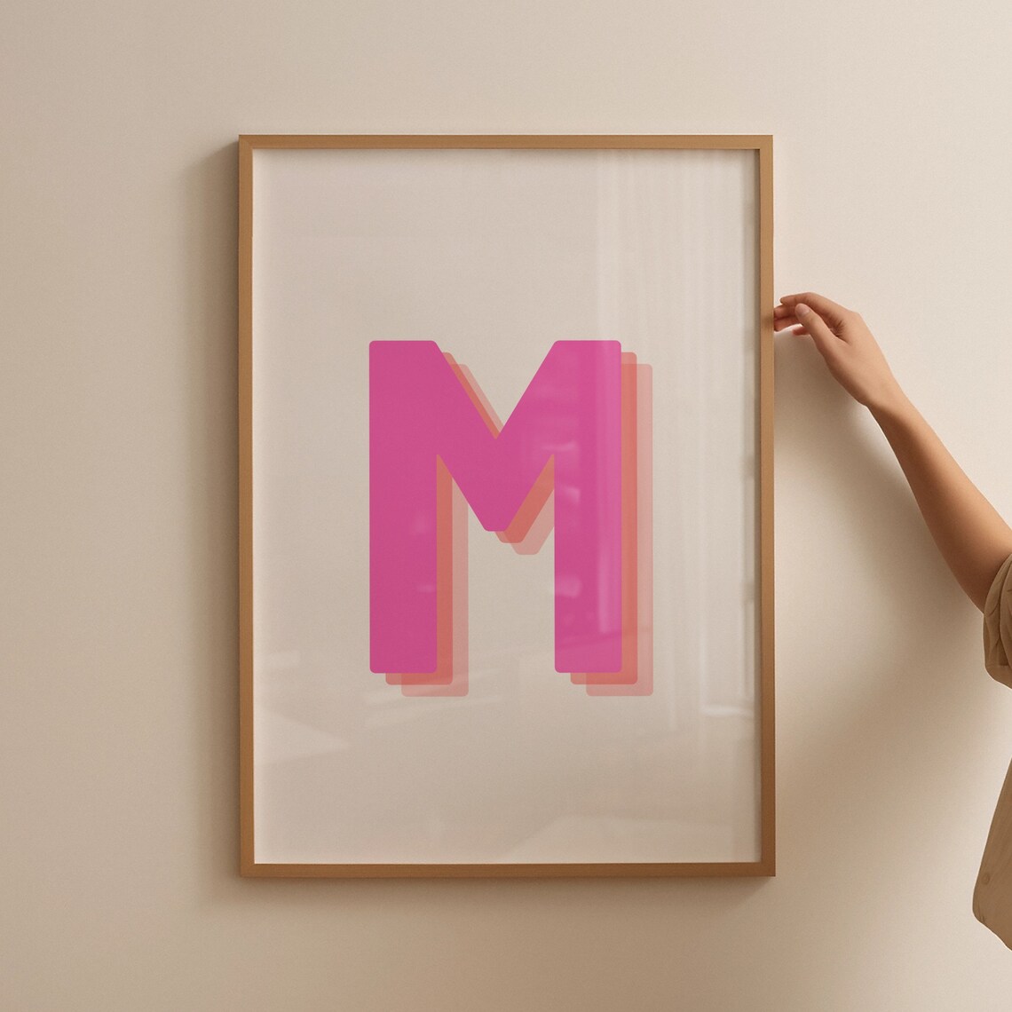 Alphabet M Retro Wall Decor, Nursery Decor - Image 4