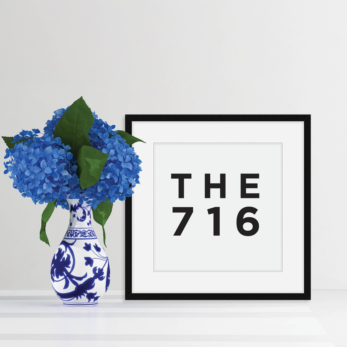 The Area Code Minimalist Typography Collection Geography Poster - Image 3