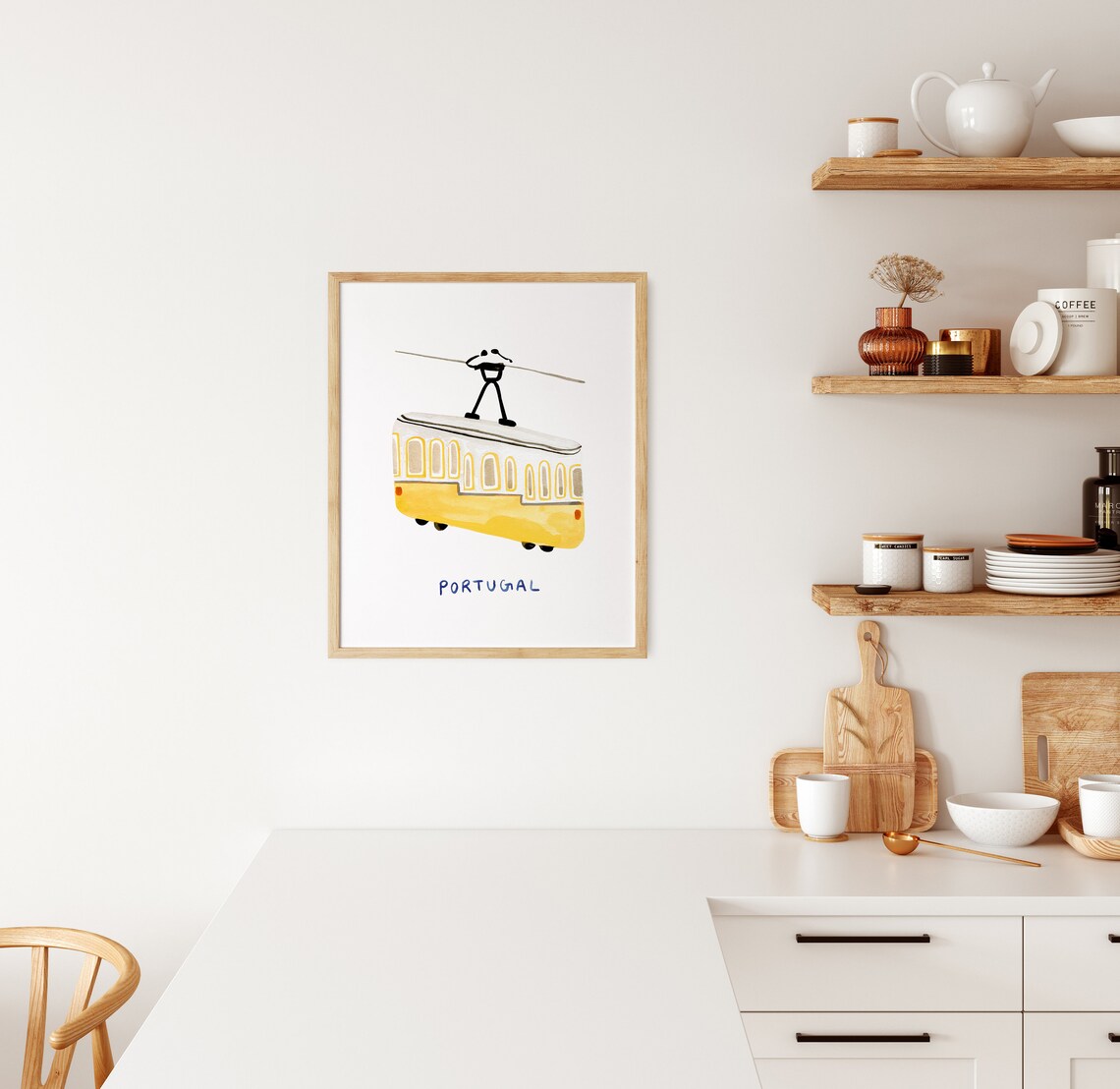 Portugal Tram Art Print, Lisbon Travel Poster - Image 2