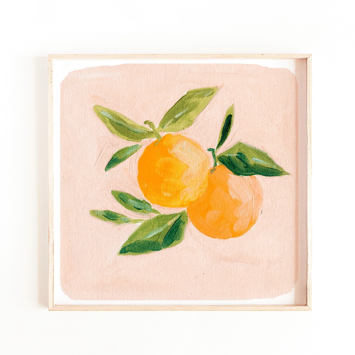 Oranges In Harmony Square Oil Painting Art Print