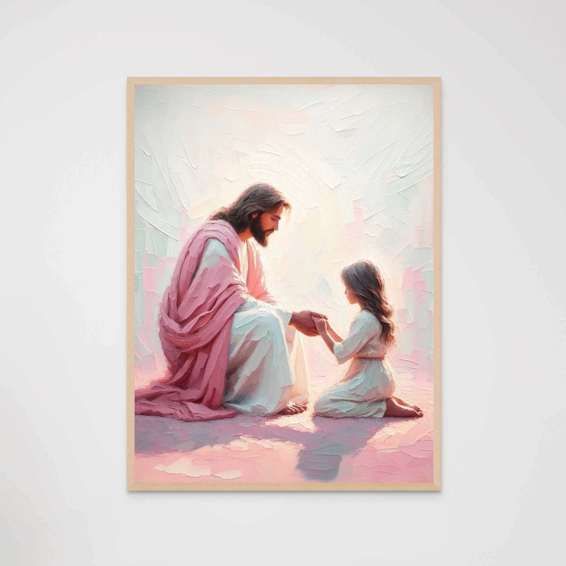 Confide In Him Christian Art Jesus And Girl Picture Of Jesus Art Lds Art Bible Wall Art Modern Christian Art Christian Art For Women
