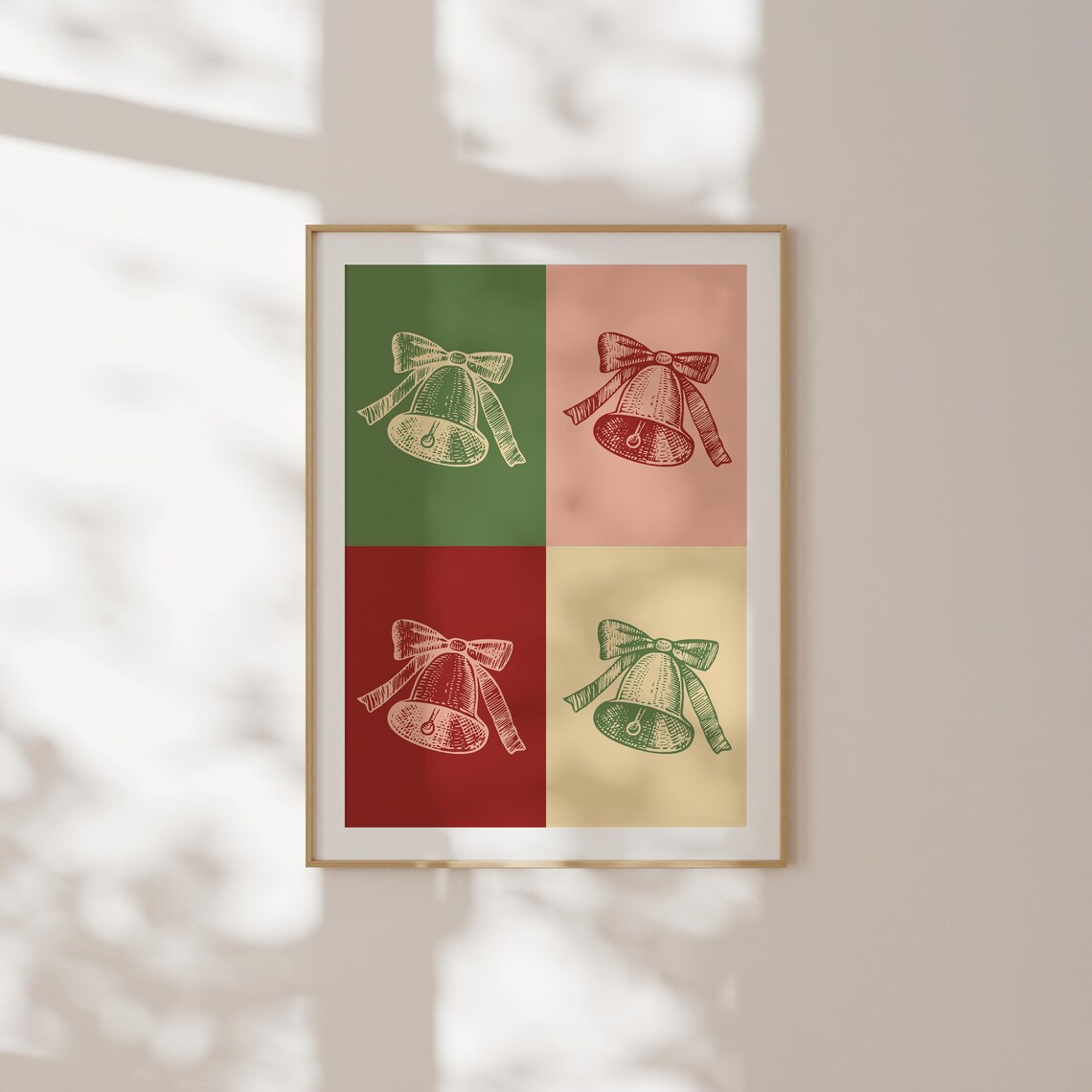 Gingle Bells Collage, Christmas Minimalist Art Print - Image 3
