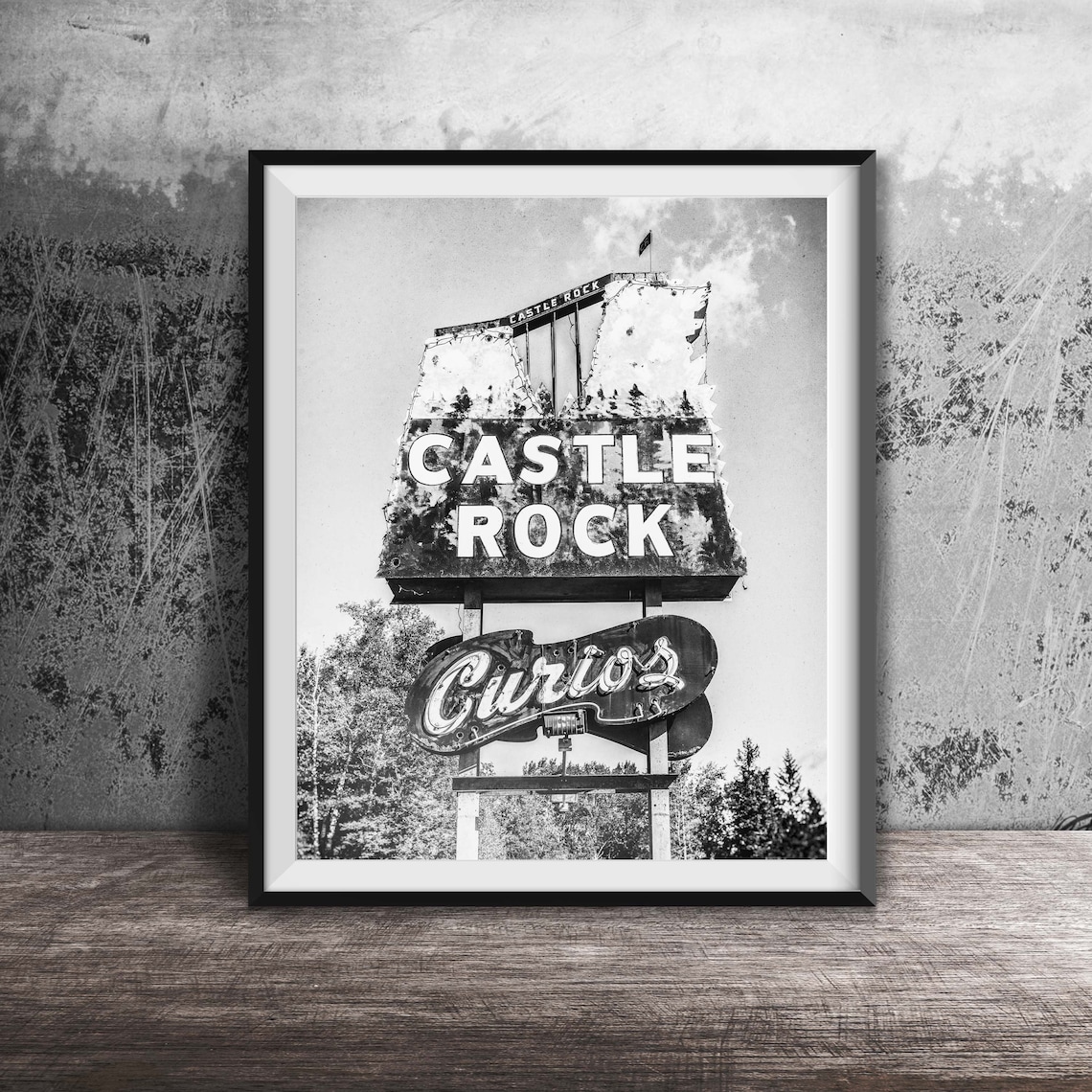 Castle Rock Curios Neon Sign Roadside Attraction Photography Poster - Image 2