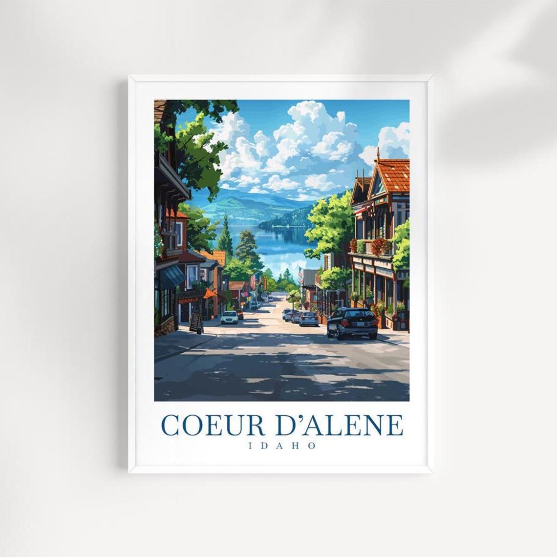 Coeur Dalene Travel Print Wall Art Idaho Wall Hanging Home Dcor Coeur Dalene Gift Art Lovers Coeur Dalene Travel Poster Art Travel Gift
