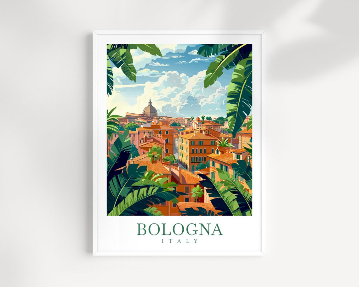Bologna Travel Print Wall Art Italy Wall Hanging Bologna Home Decoration Bologna Gift Art Lovers Wall Art Print Bologna Italy Print Gift