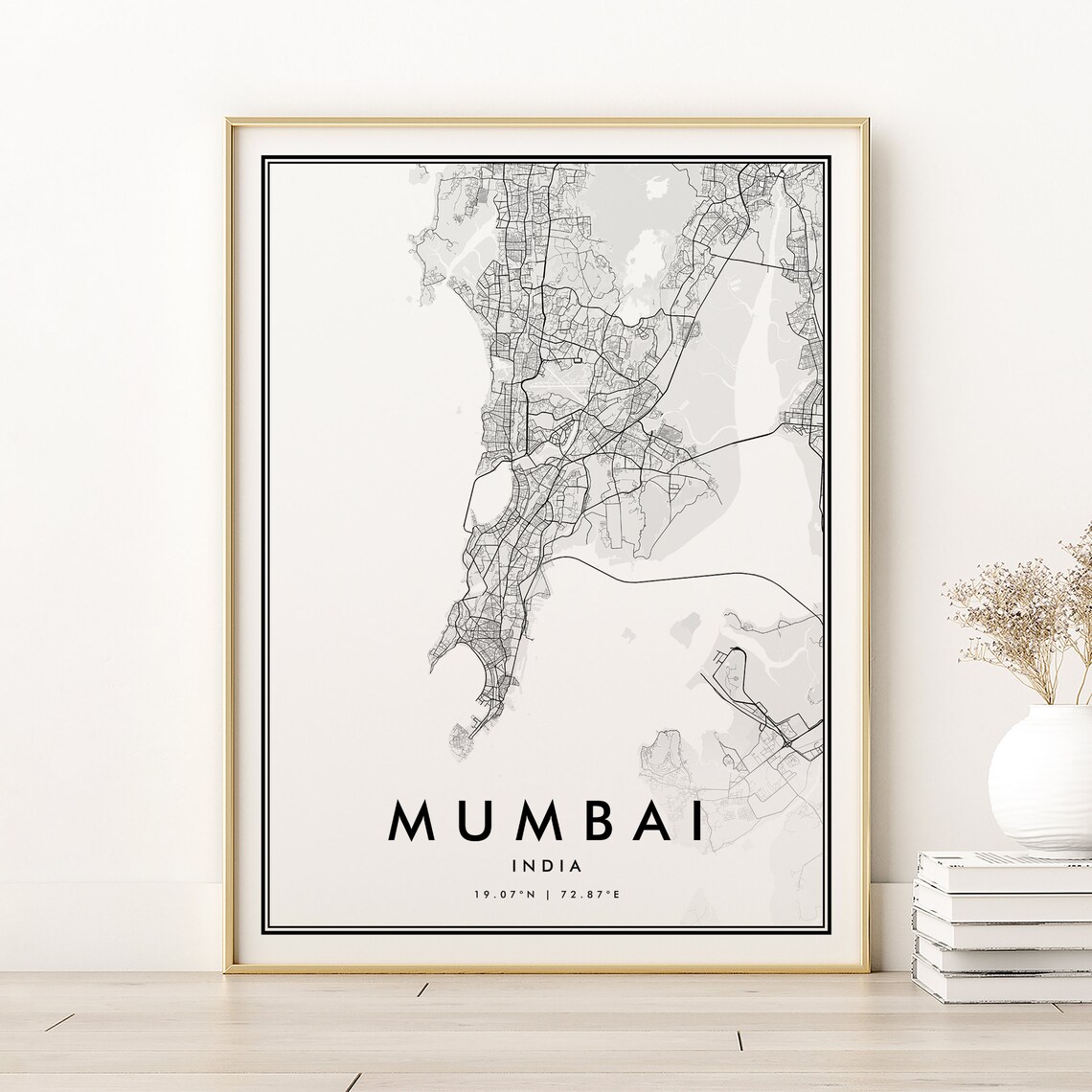 Mumbai Personalized City Map Art Print, India