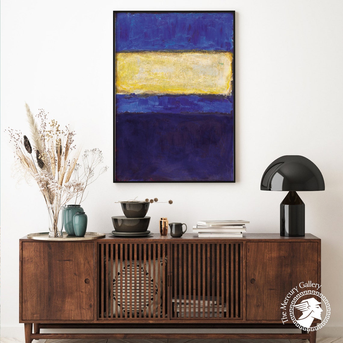 Mark Rothko Blue Over Yellow Band Abstract Expressionist Art Poster - Image 5