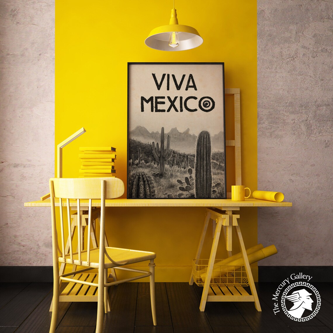 Mexico Blooming Cactus, Mexico Travel Poster - Image 4