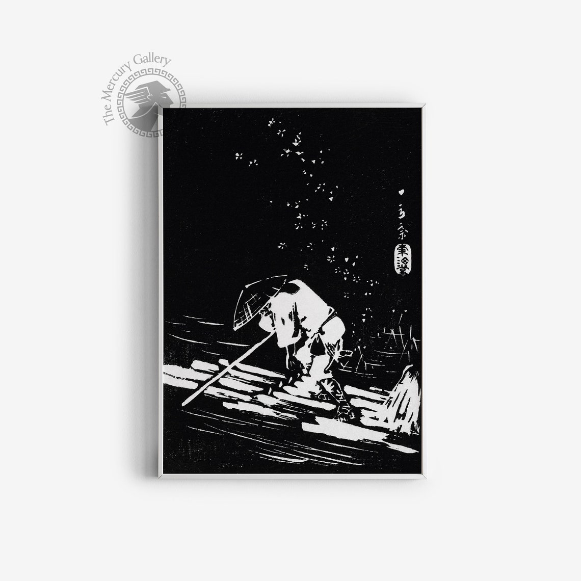 Man Rafting In A River Poster Print Vintage Ukiyo E Style Japanese Decor Eclectic Wall Decor - Image 3