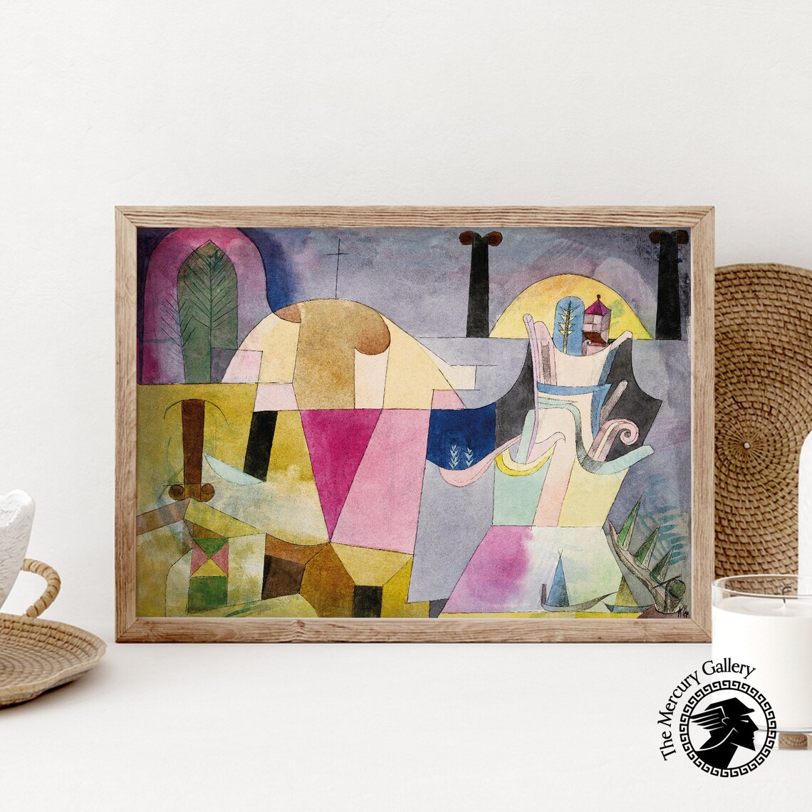 Paul Klee Black Columns In A Landscape Art Print