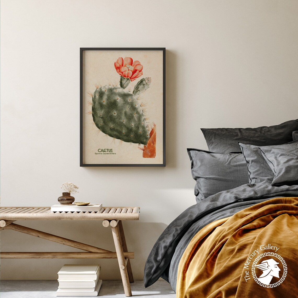 Vintage Cactus Botanical Art Print, Floral Decor - Image 2