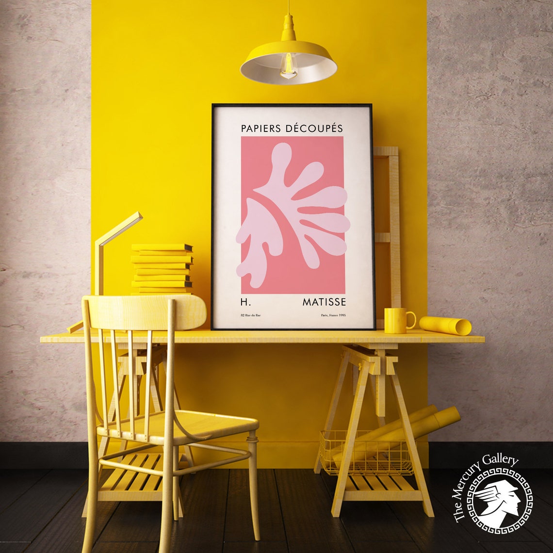 Henri Matisse Pink Leaf Cut Out Botanical Exhibition Poster Wall Print - Image 5