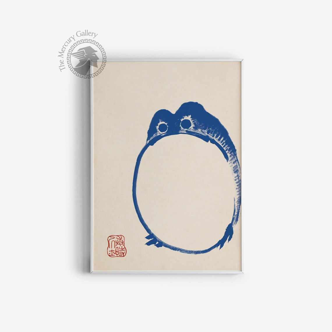 Blue Frog Matsumoto Hoji Vintage Art Print - Image 3