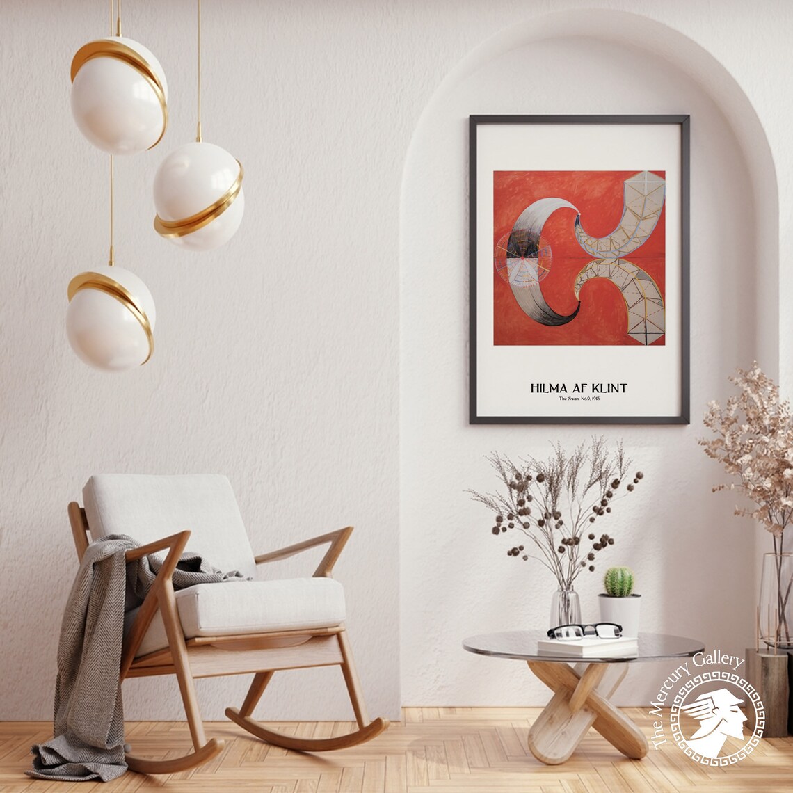 Hilma Af Klint The Swan No 9 1915 Red Swan Spiritual Abstract Poster - Image 6
