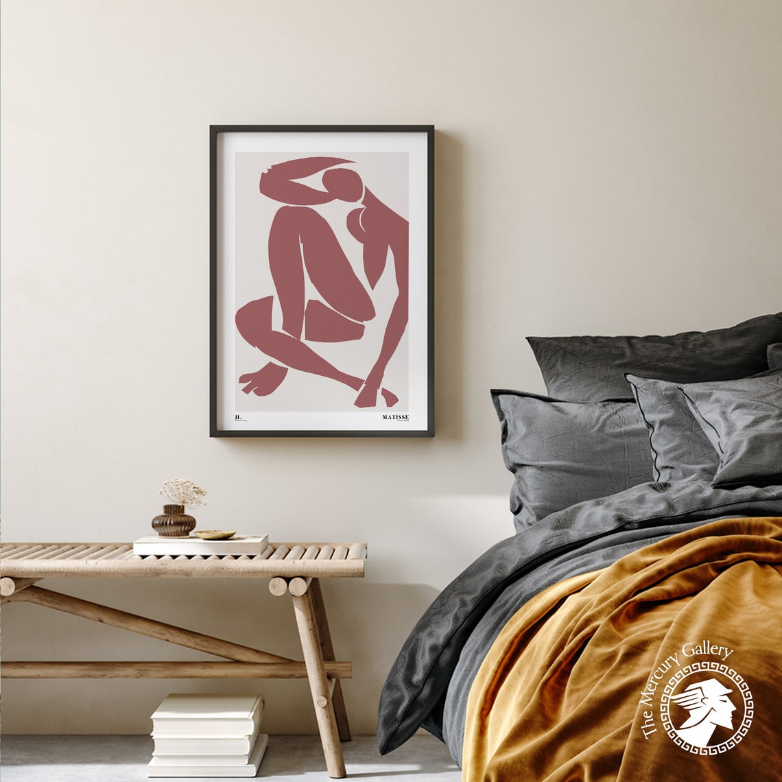 Henri Matisse Red Nude Cut Out Figure Abstract Exhibition Poster Print - Image 3