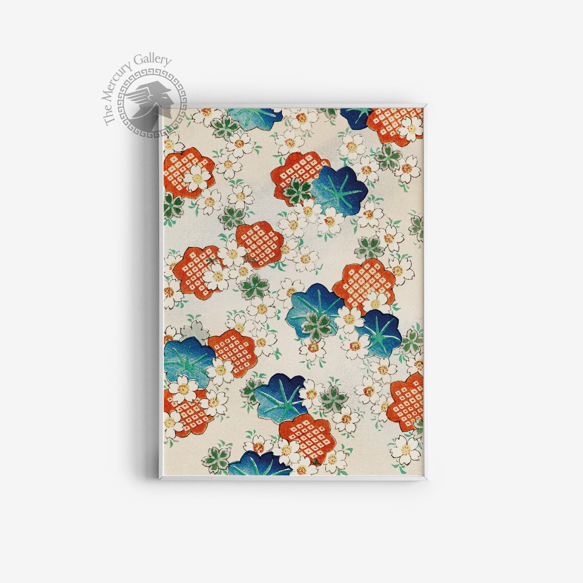 Bijutsu Sekai Floral Pattern Vintage Art Print - Image 3