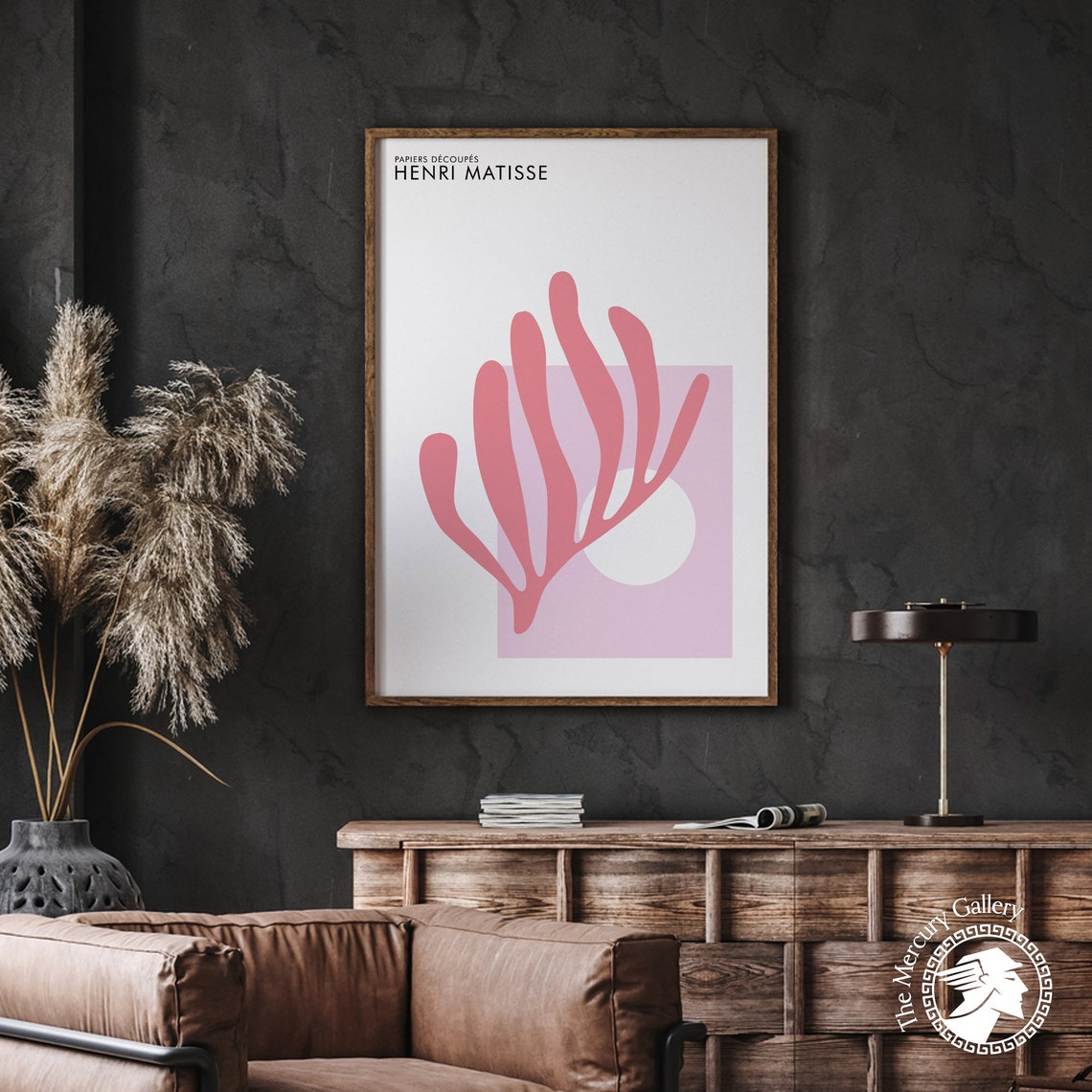 Henri Matisse Pink Coral Cut Out Abstract Exhibition Poster Wall Print - Image 2
