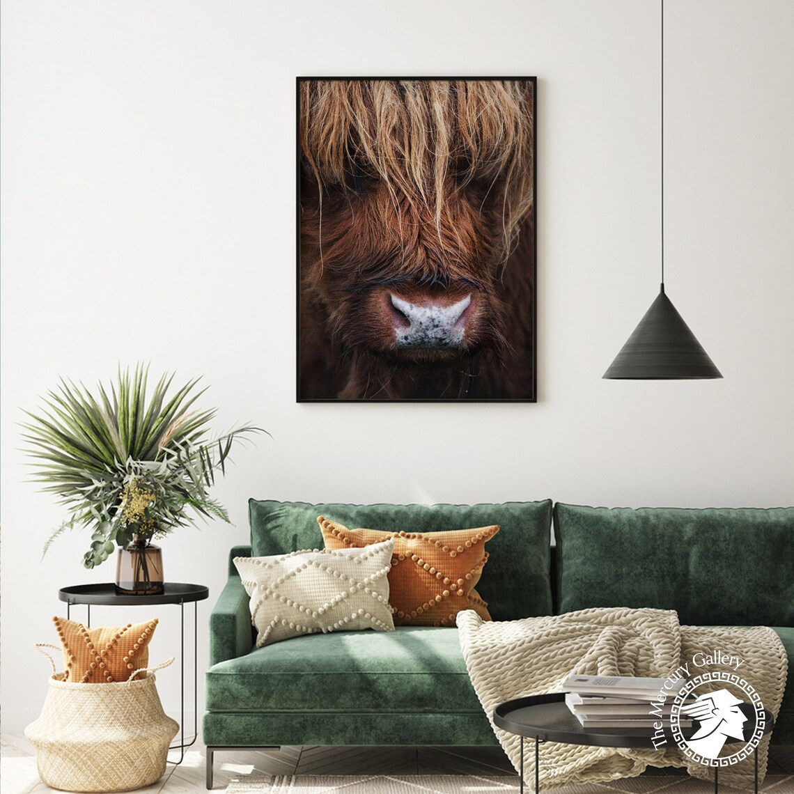 Highland Cow Shaggy Face Close Up Rustic Farmhouse Animal Photo Print - Image 4
