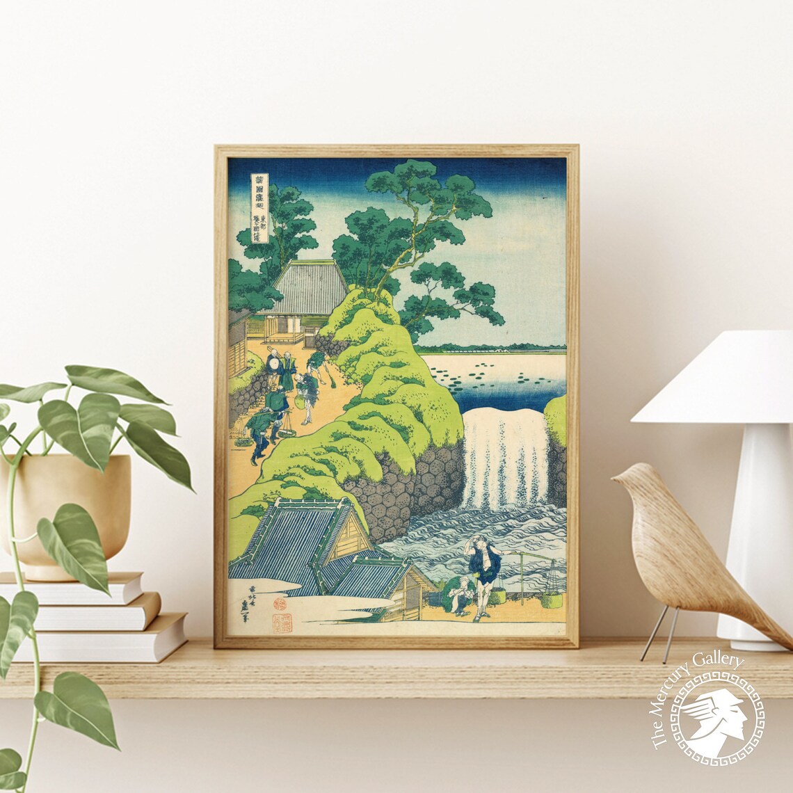 Hokusai Print Japan Wall Art The Falls At Aoigaoka In The Eastern Capital Ukiyo E Art Japanese Posters Woodblock Print Japanese Decor