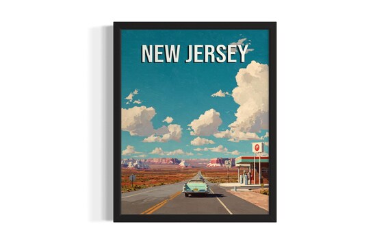 New Mexico Highway Road States Poster Art Print Living Room Wall Original Painting Artwork Decor
