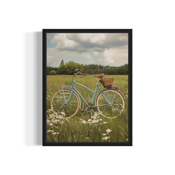 Retro Bicycle Poster Art Print Vintage Gothic Wall Art Painting Decor Photo