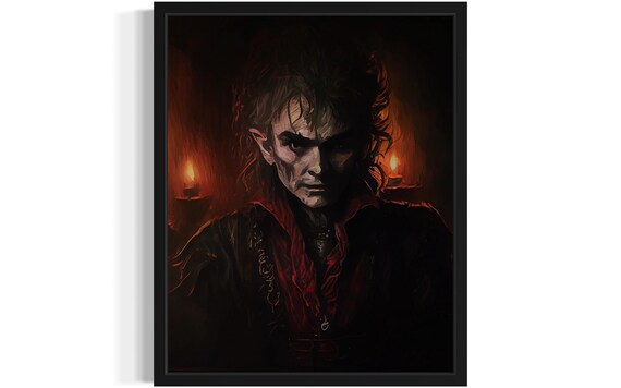 Sinister Goblin Like Villain By Candlelight Dark Portrait Poster
