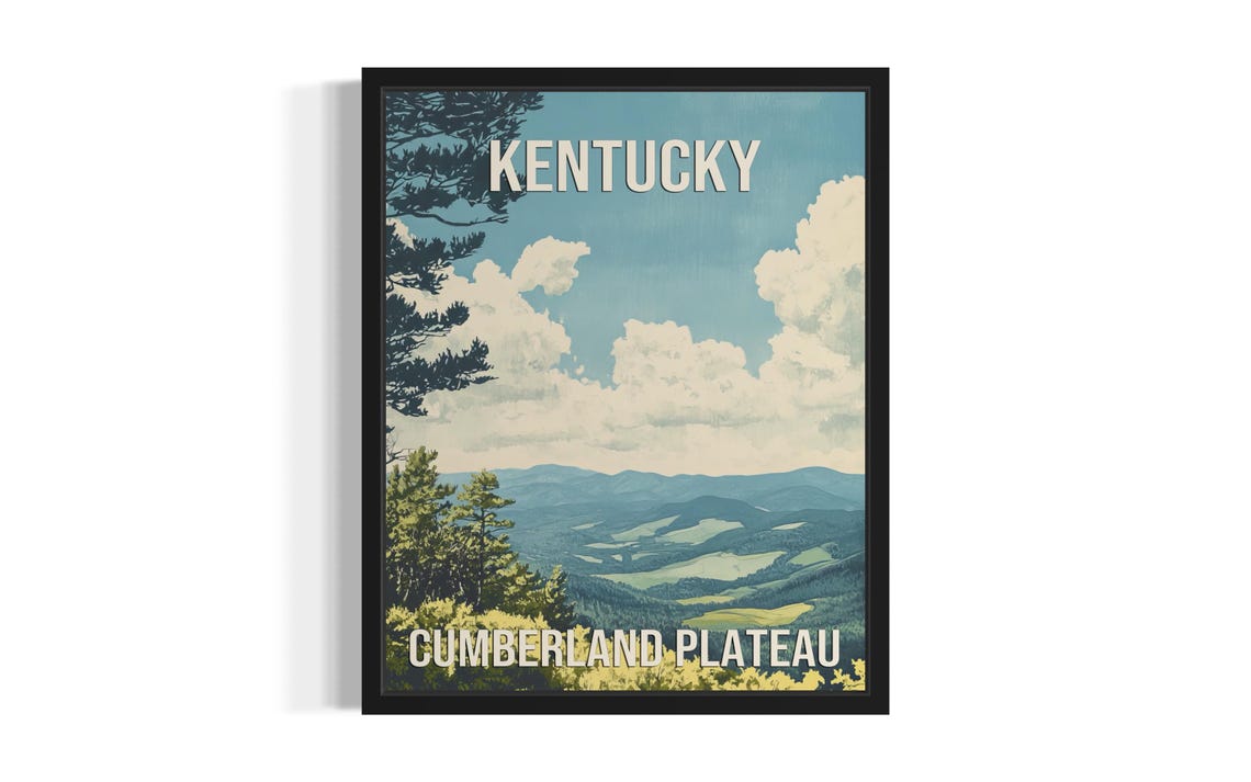 Kentucky Cumberland Plateau Pine Mountain View Travel Poster