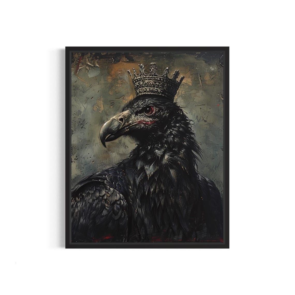 Vulture Art Print Vintage Gothic Wall Art Painting Decor Photo