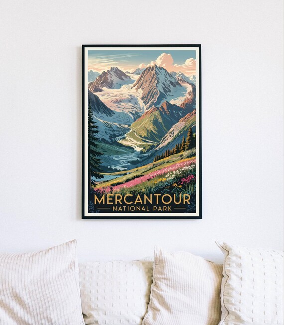 Mercantour National Park Alpine Peaks Wildflowers Travel Poster