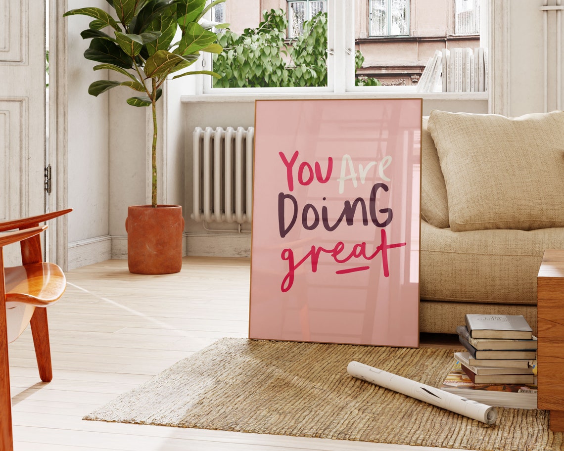 You Are Doing Great Print Girl Home Office Decor Inspirational Posters For Teens Wall Art - Image 2