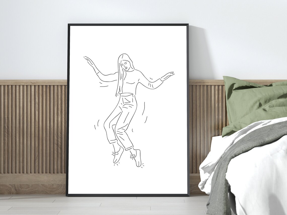 Dance Poster Line Art Woman Minimalist Art Print - Image 4