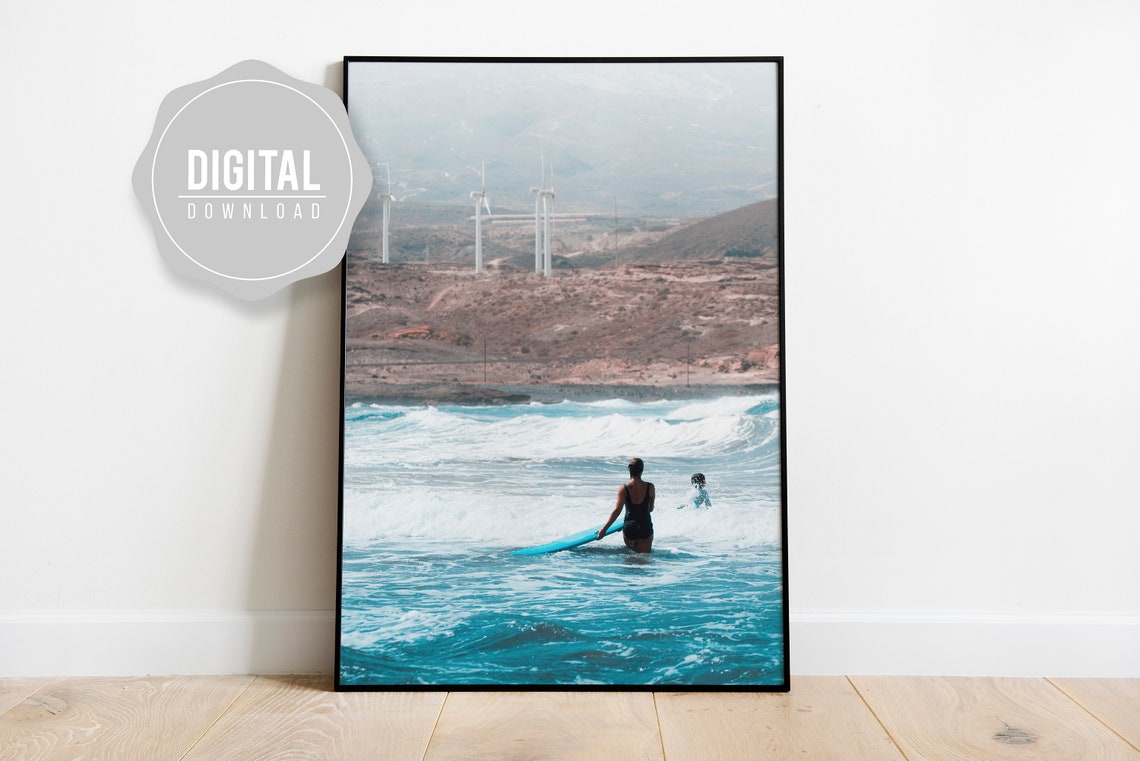 Surf Poster Wall Art Fine Art Photography Coastal Beach Decor Surfing Canary Islands Spain - Image 4