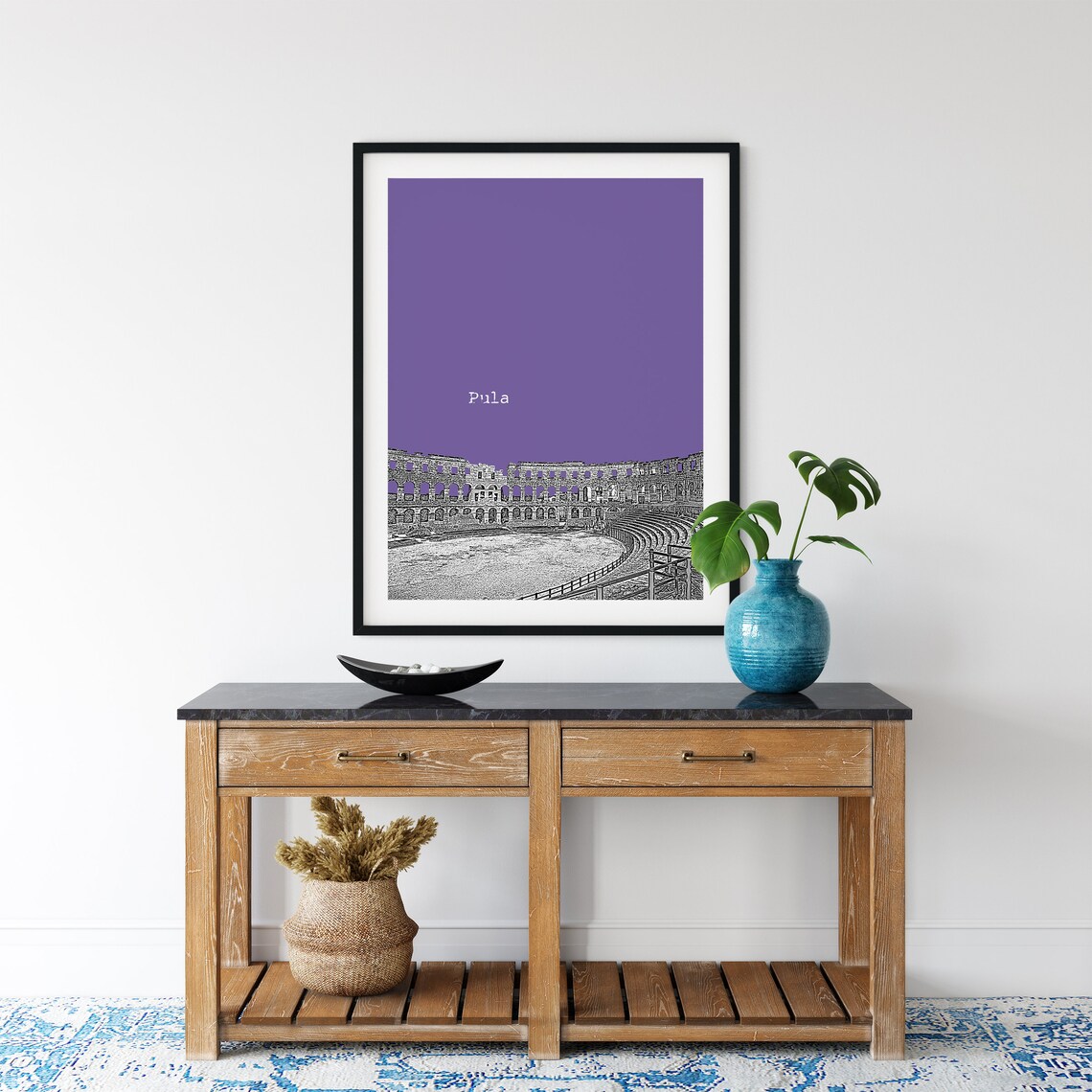 Pula Istria Croatia Skyline Travel Poster - Image 2