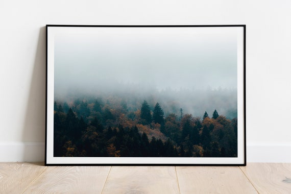Forest Wall Decor Art Print 2 I Wall Art I Livingroom Poster Fog Photography Plitvice Croatia Europe