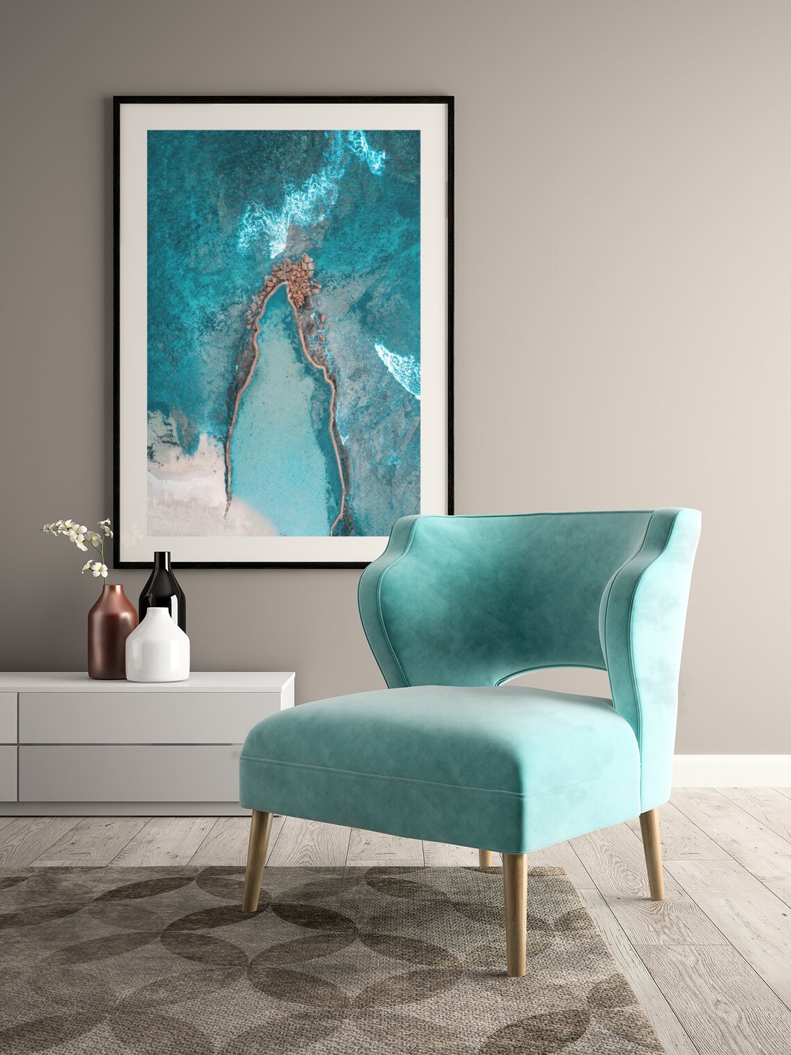 Beach Ocean Reef Tropical Coastal Decor Art Print - Image 3