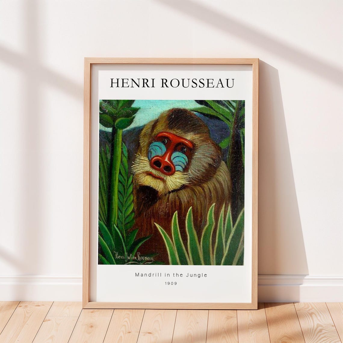 Henri Rousseau Mandrill in the Jungle 1909 Monkey Face Print
