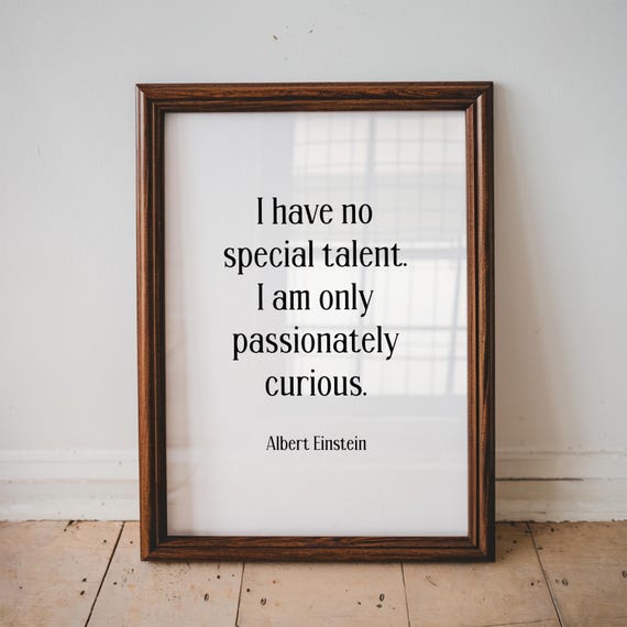 Albert Einstein Poster Quote Inspirational Wall Art Bedroom Decor Typography