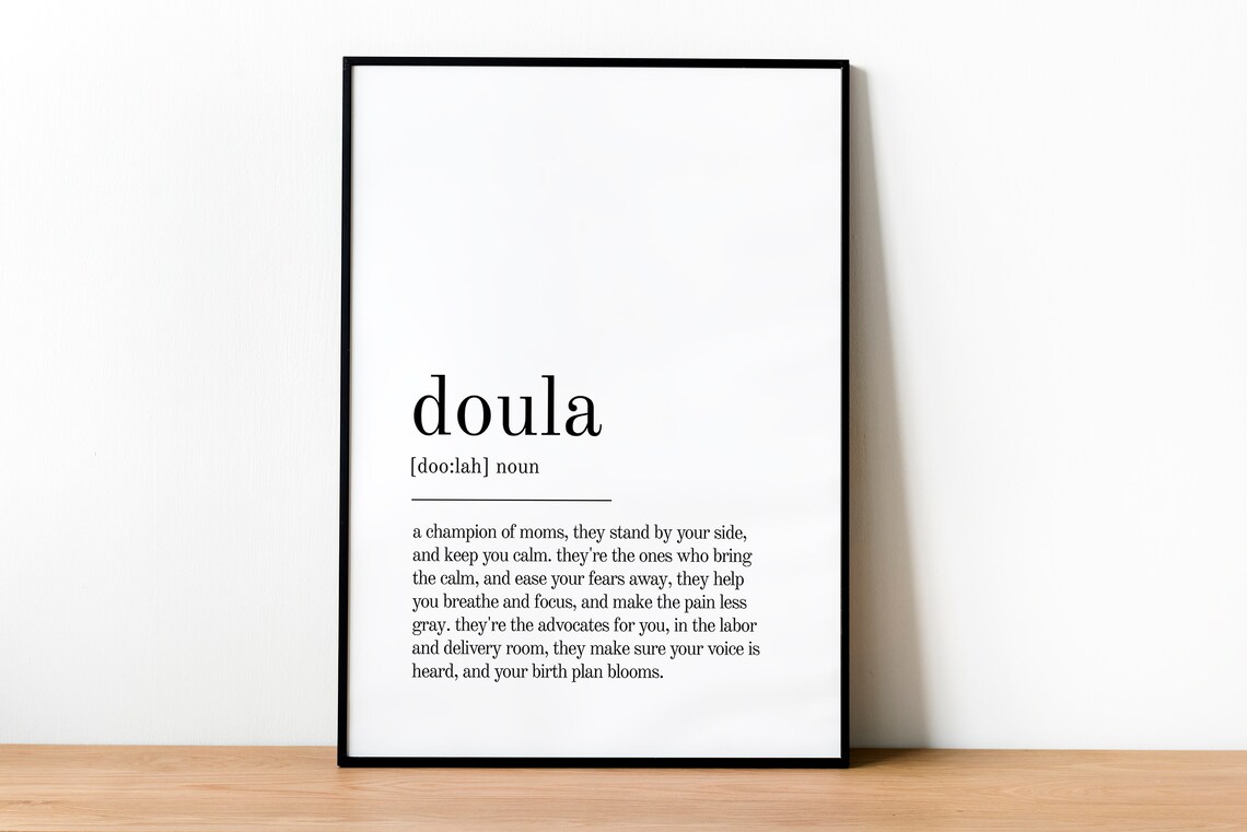 Doula Definition Minimalist Modern Art Print - Image 2