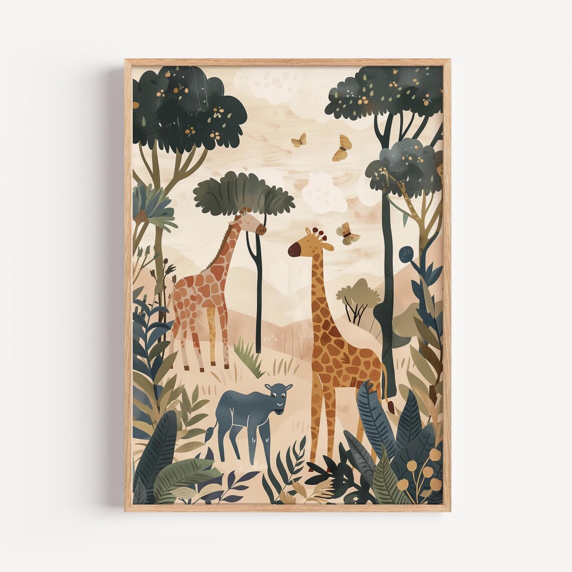 Safari Giraffe Jungle Nursery Decor, Poster - Image 2