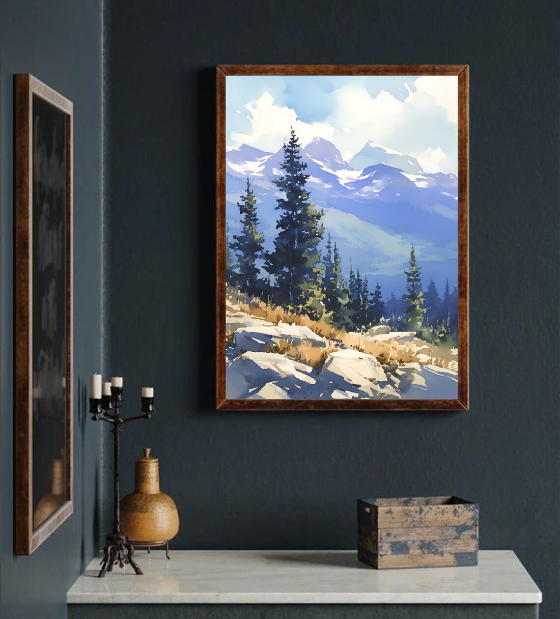 Maroon Bells Painting, Colorado Landscape Art Print - Image 3