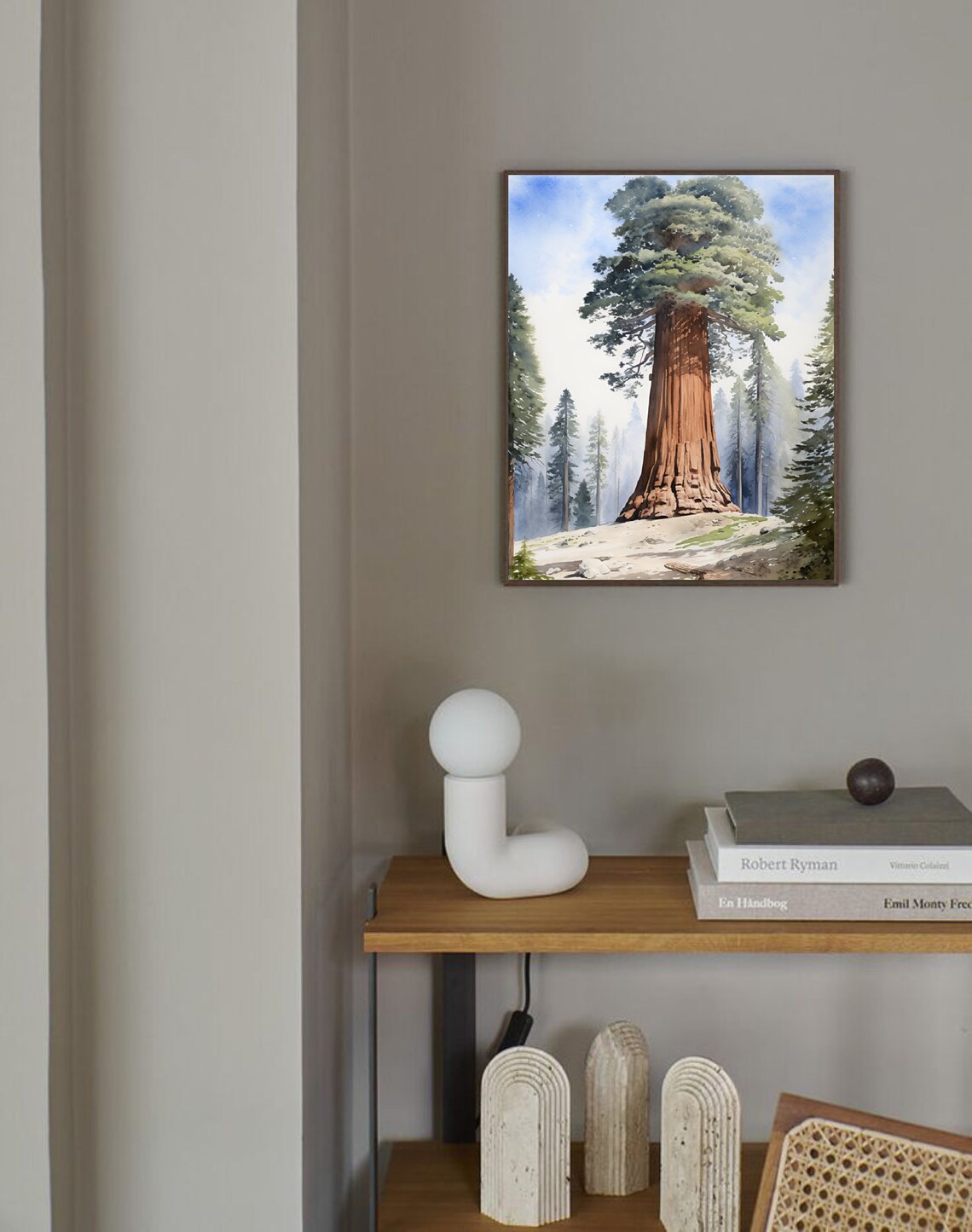 General Sherman Tree California Giant Sequoia Watercolor Poster - Image 3