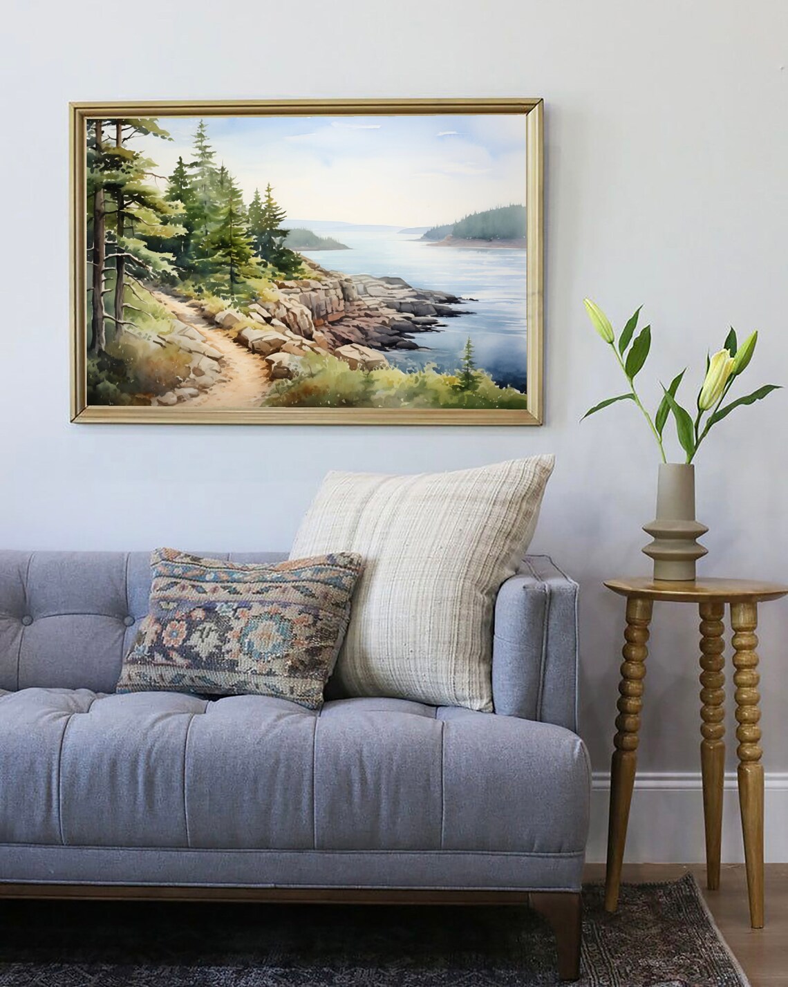 Mount Desert Island Watercolor Art Print, Acadia Maine - Image 4