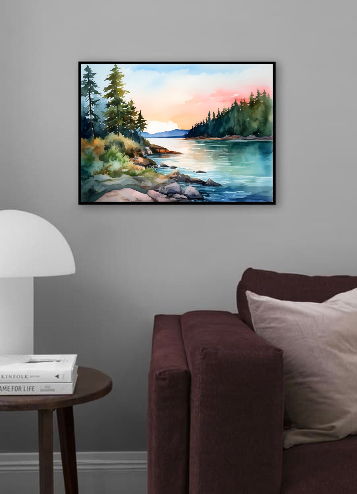 Middle Fork Salmon River Watercolor Landscape Art Print - Image 4