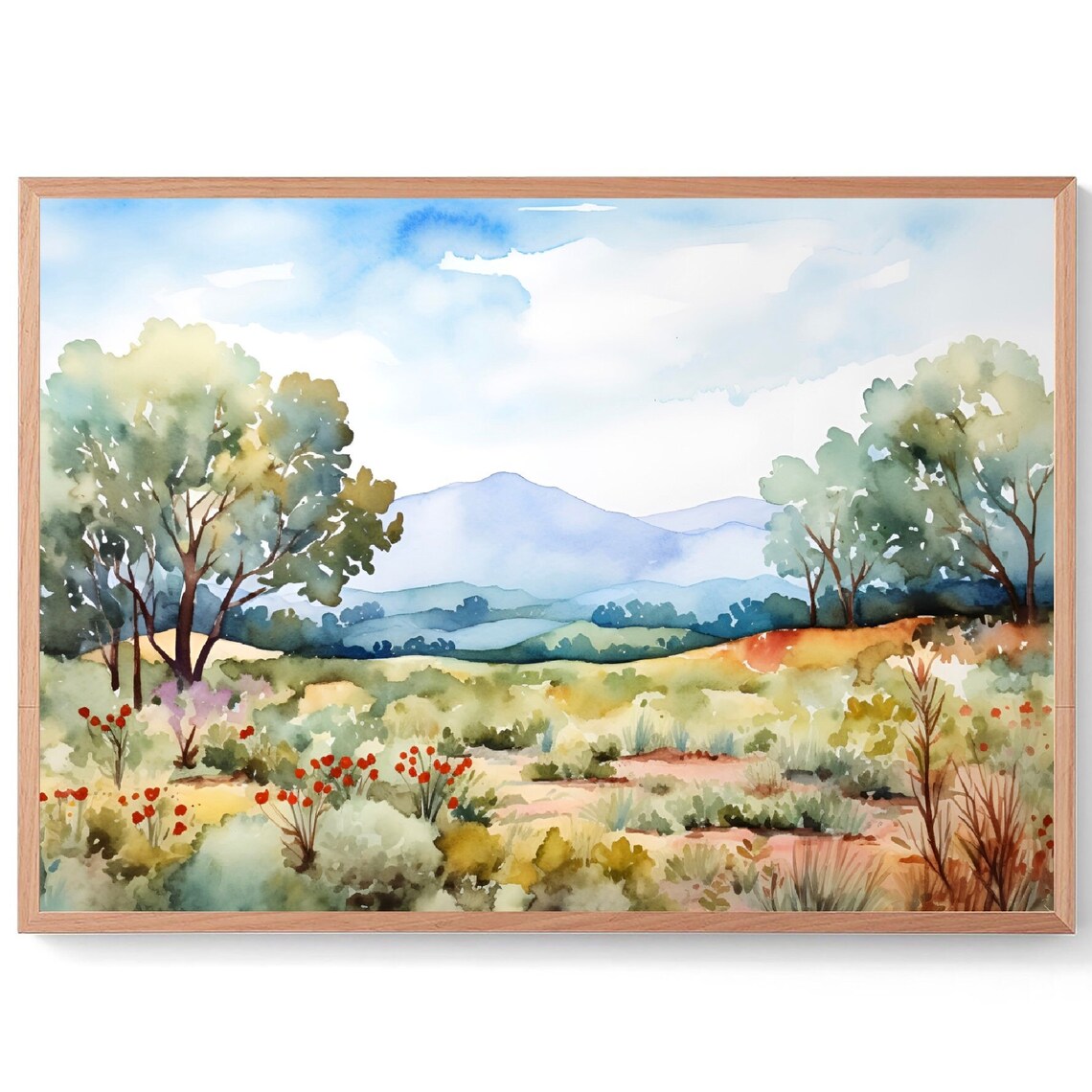 Blue Ridge Mountains Minimalist Wall Art Print