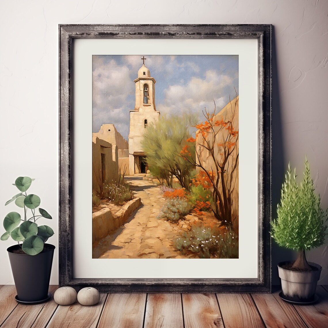 Old Western Town Rustic Style Scenic Art Print - Image 2