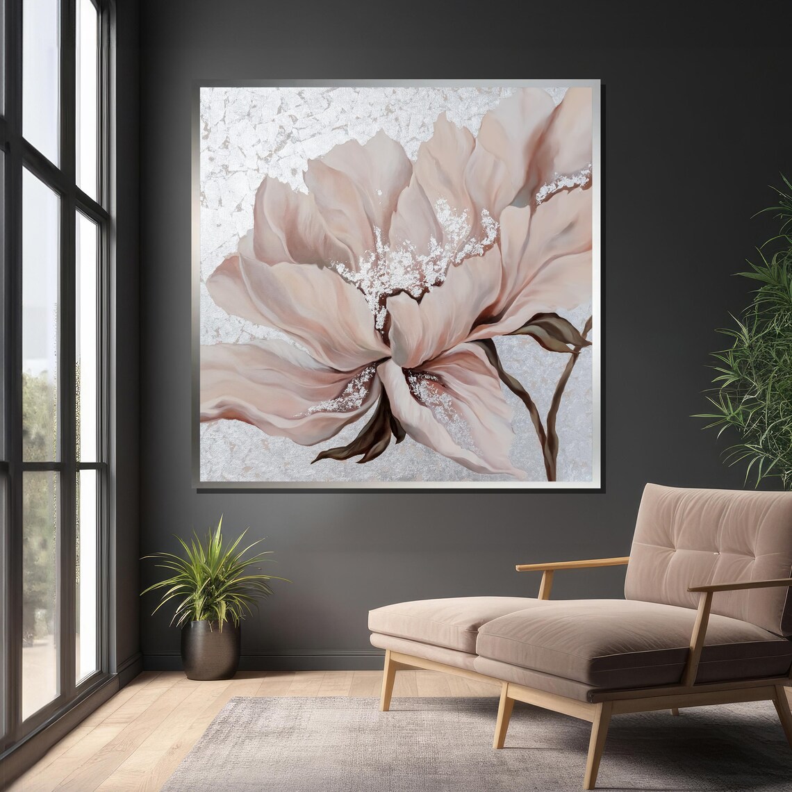 Elegant Peony Flower Print, Modern Flower Decor - Image 4