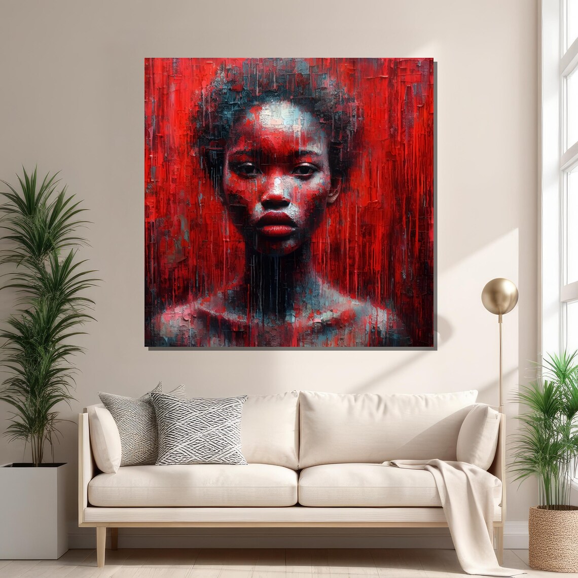 Abstract Portrait, Contemporary Modern Wall Decor - Image 2